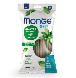 Monge Gift Medium – Maxi Dental Sticks  Ente mit Pfefferminz