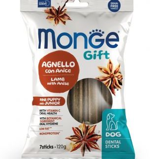 Monge Gift Puppy und Junior Mini Dog Lamm mit Anis Kaustangen