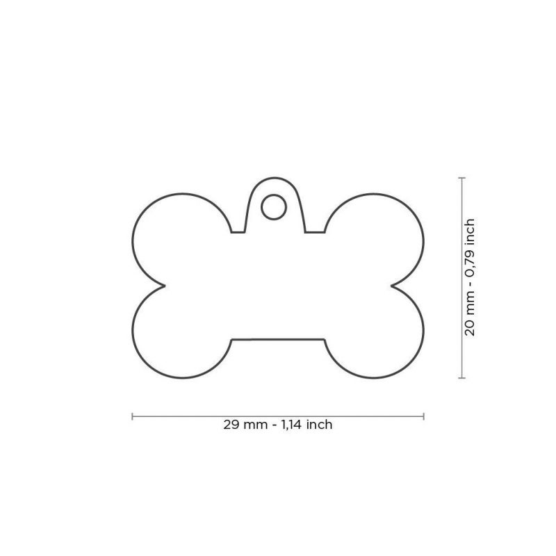 Basic kleiner Knochen Plakette – Bild 2