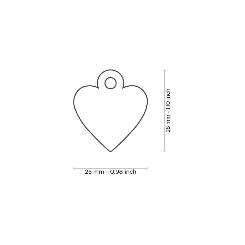 Basic kleines Herz Plakette aus Aluminium – Bild 4