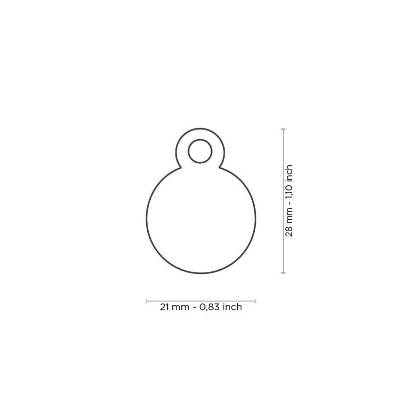 Basic kleiner Kreis Plakette aus Aluminium – Bild 3