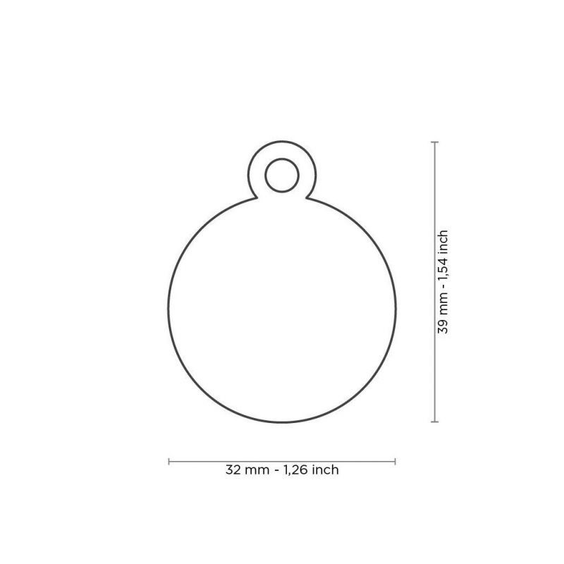Basic großer Kreis Plakette aus Aluminium – Bild 3