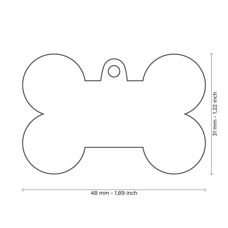 Basic XL Knochen Plakette aus Aluminium – Bild 4