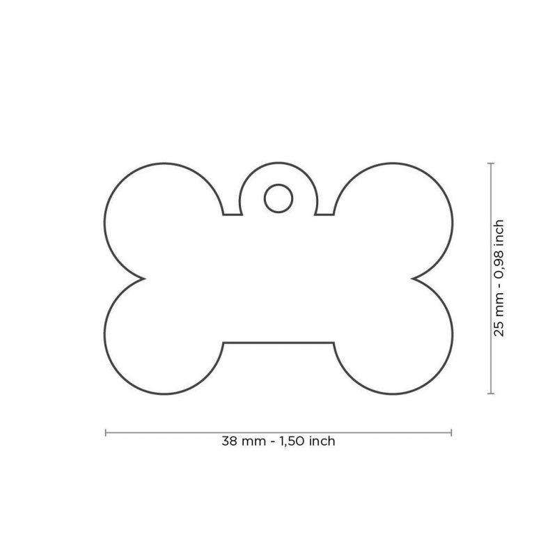 Basic großer Knochen Plakette – Bild 3