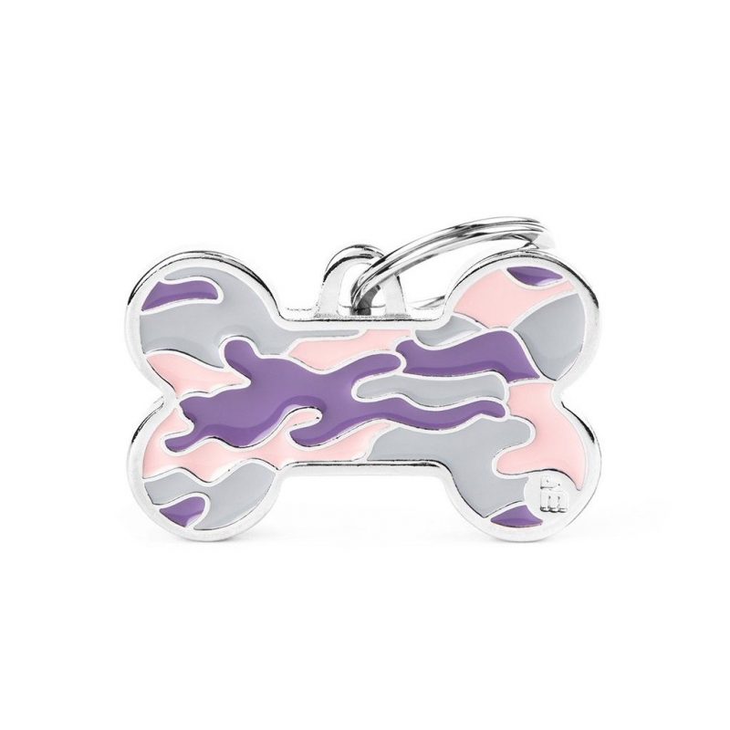 Style Camouflage großer rosa Knochen Plakette