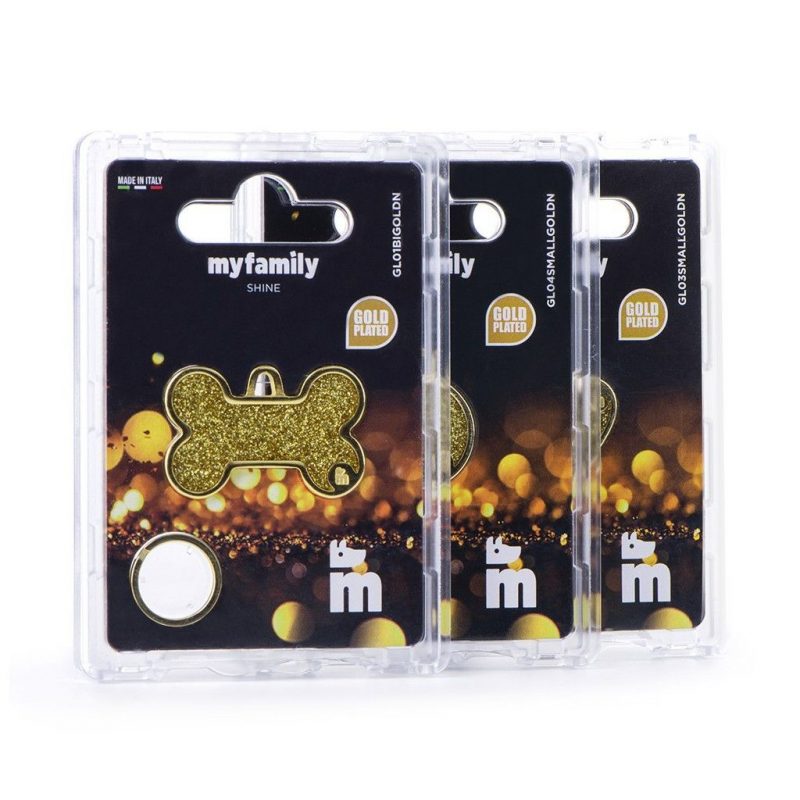Shine großer Knochen Plakette Glitter schwarz – Bild 3