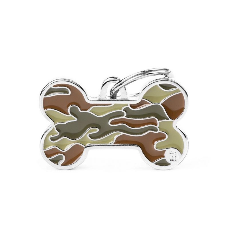 Style Camouflage großer grüner Knochen Plakette