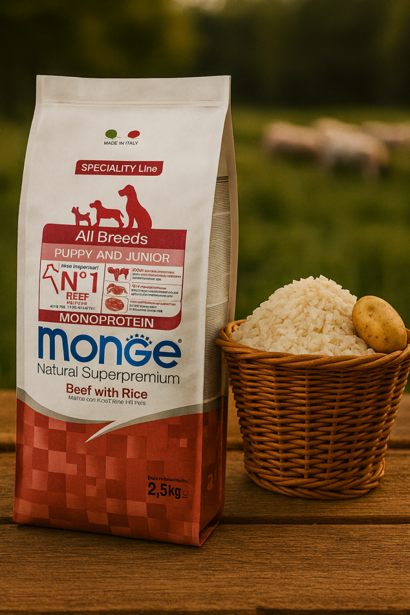 Monge Natural Superpremium Puppy & Junior Rind mit Reis