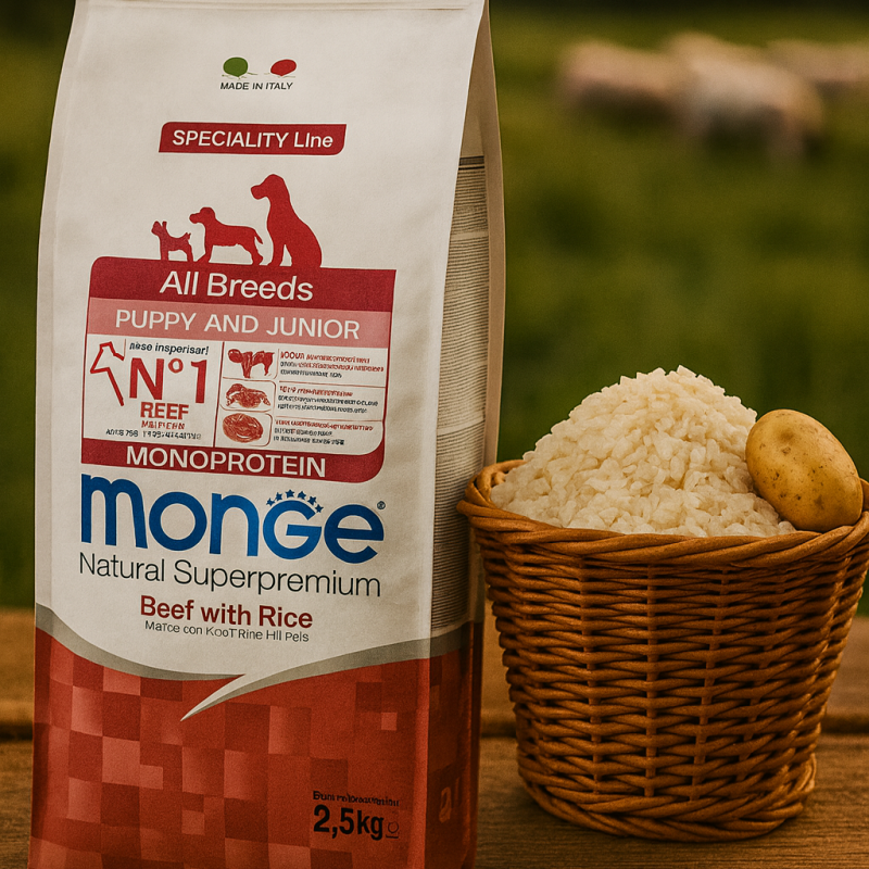 Monge Natural Superpremium Puppy & Junior Rind mit Reis