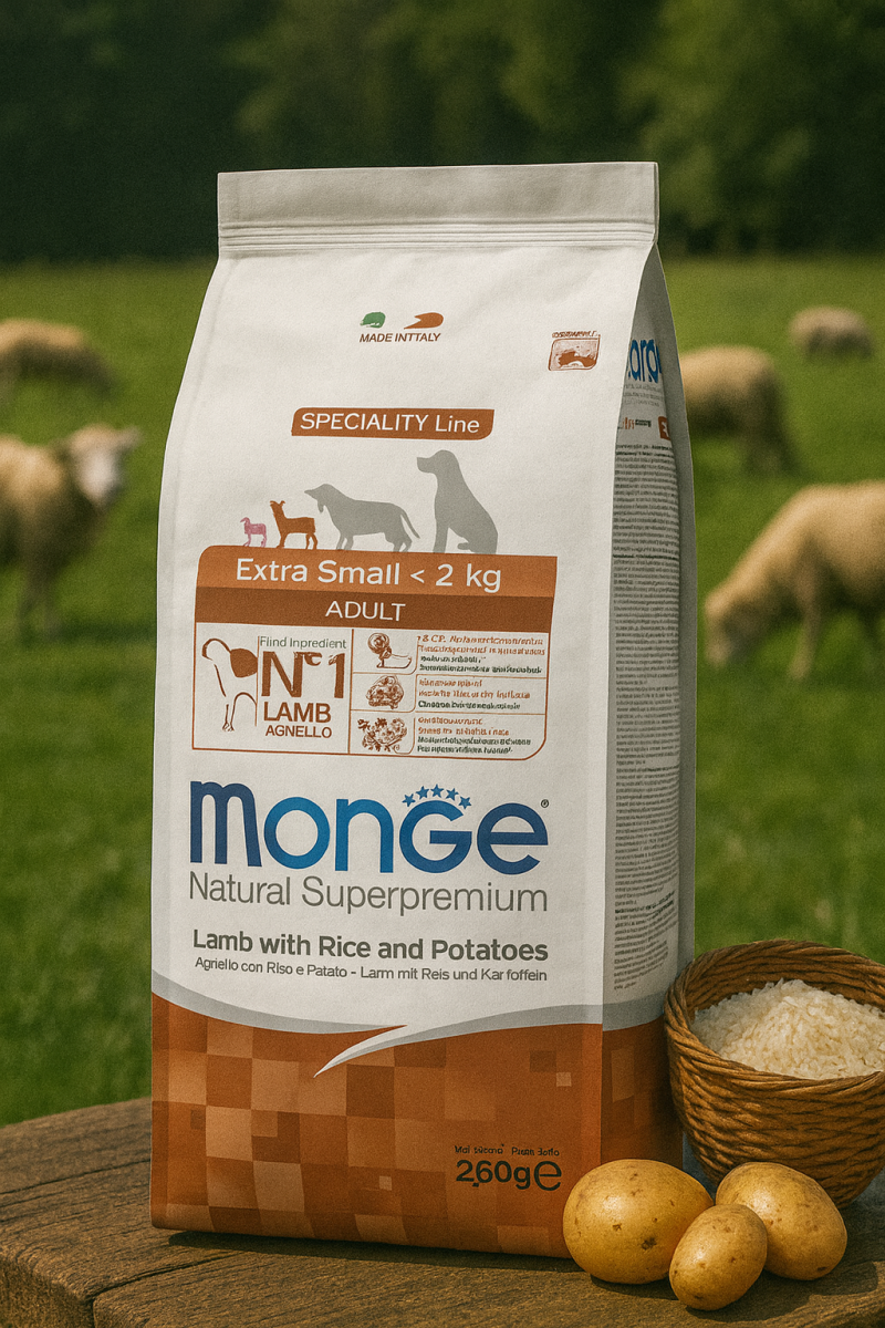 Monge Natural Superpremium Adult Extra small Lamm,Reis & Kartoffel