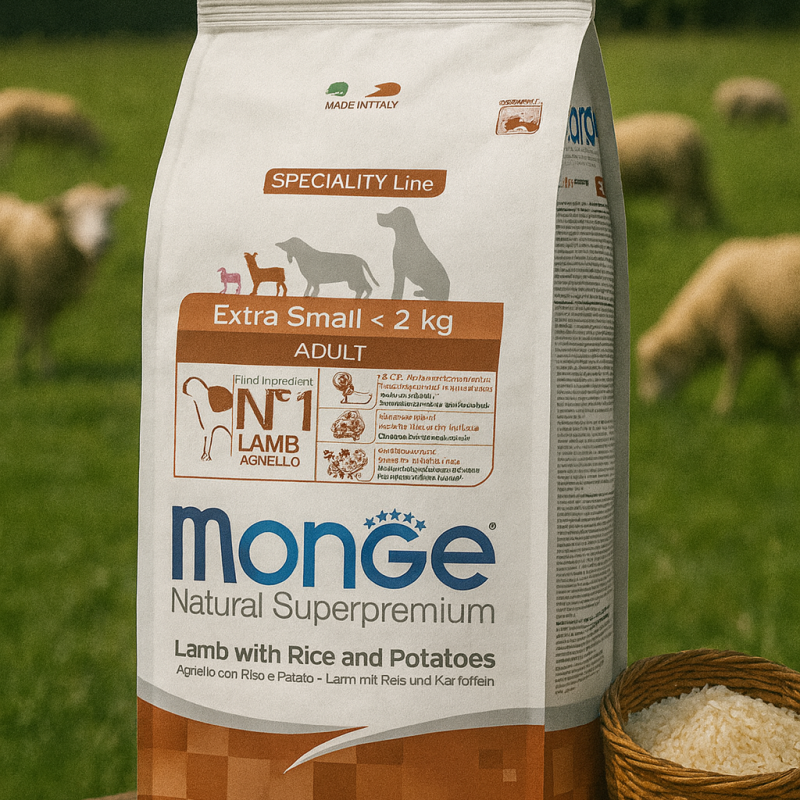 Monge Natural Superpremium Adult Extra small Lamm,Reis & Kartoffel
