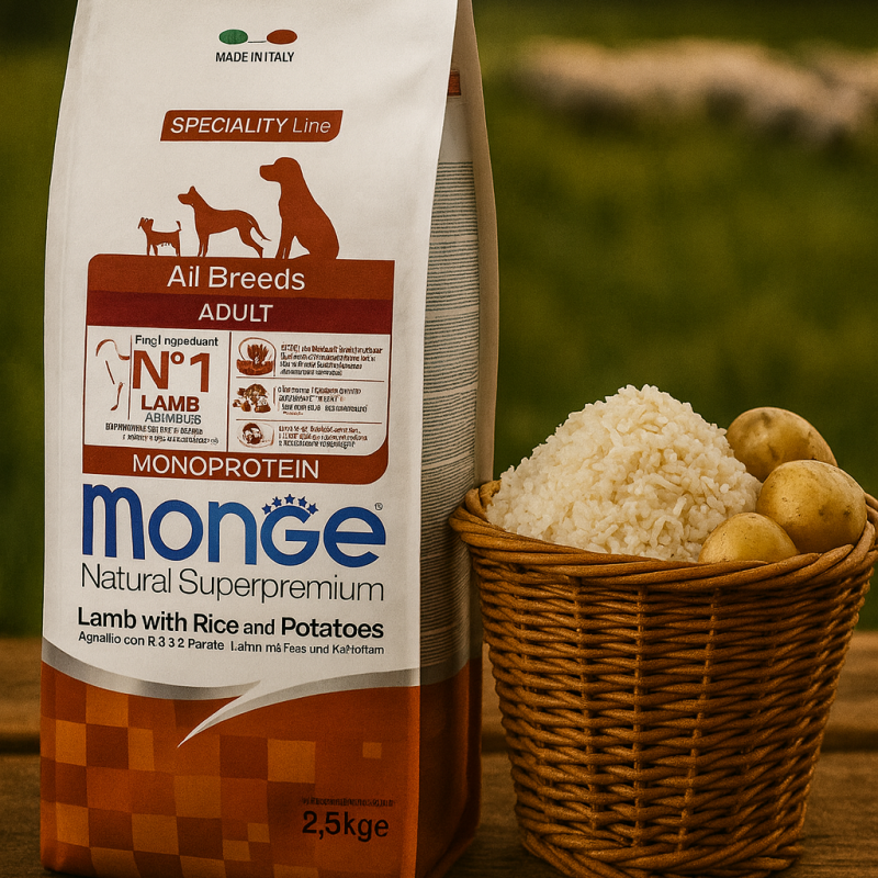 Monge Natural Superpremium Lamm,Reis & Kartoffel