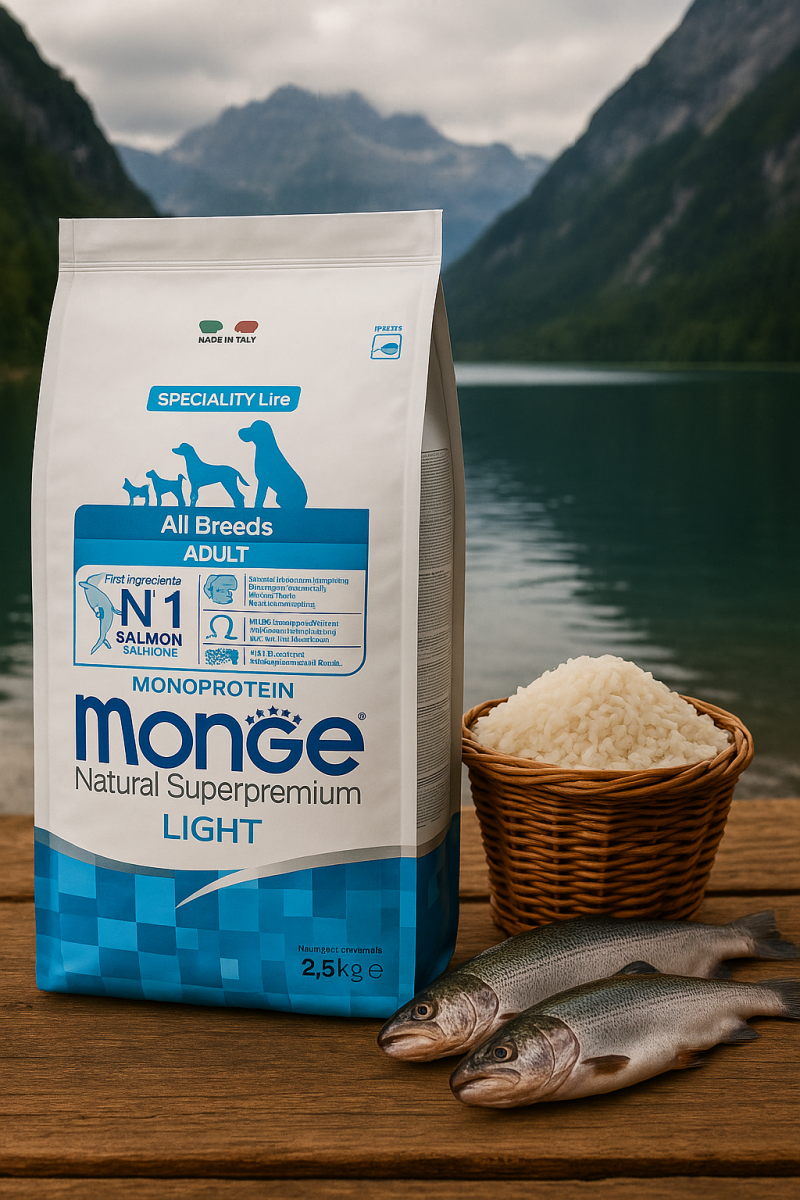 Monge Natural Superpremium Light Lachs & Reis
