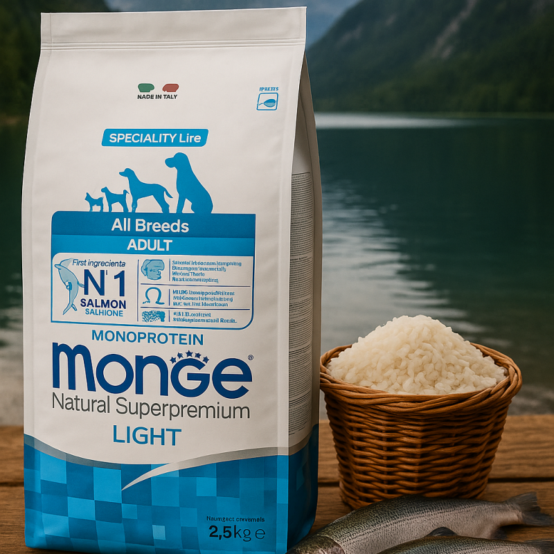 Monge Natural Superpremium Light Lachs & Reis