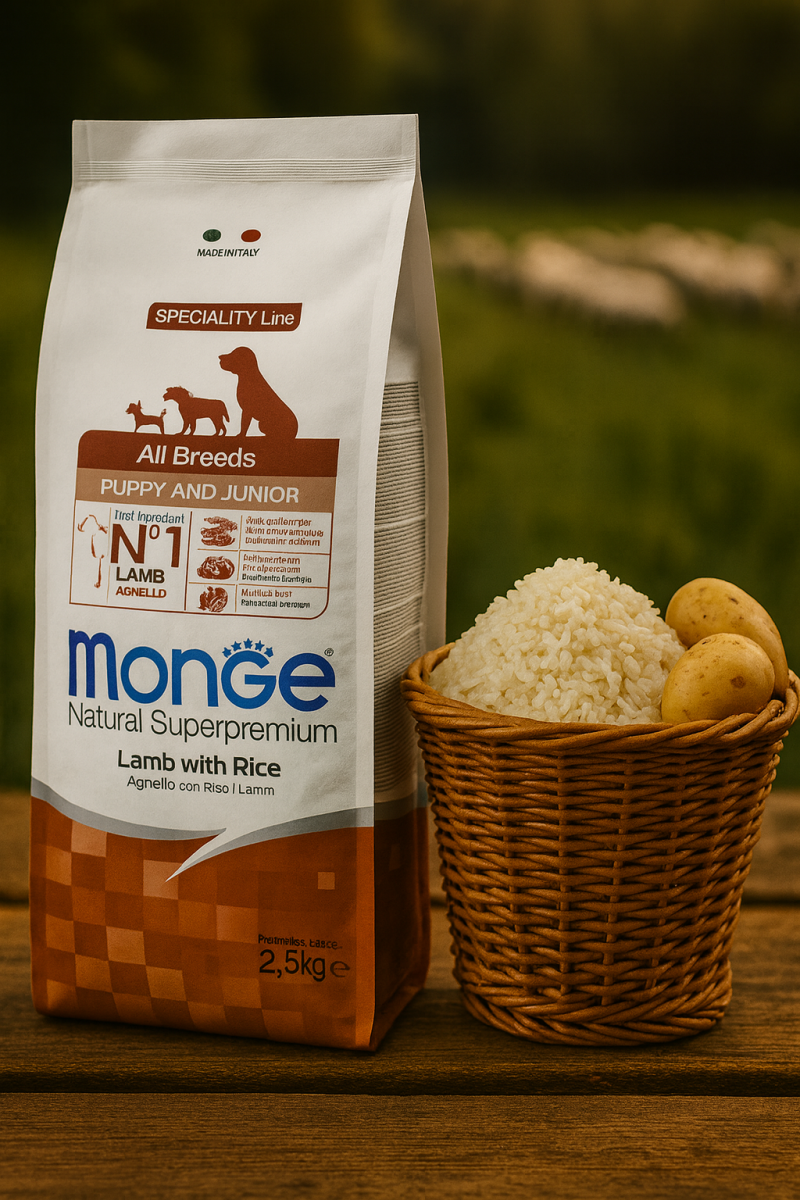 Monge Natural Superpremium Puppy & Junior Lamm mit Reis