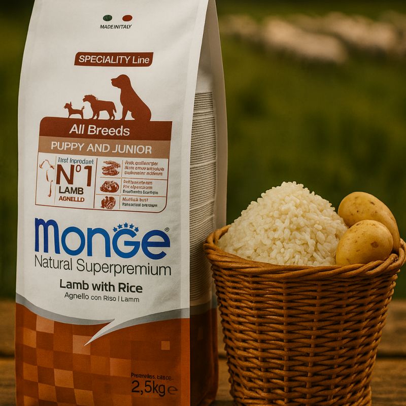 Monge Natural Superpremium Puppy & Junior Lamm mit Reis