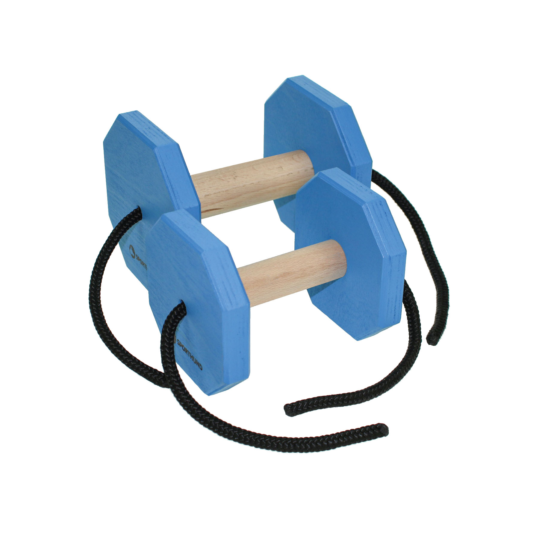 Holz-Apportel Blau mit Seil 120 x 120